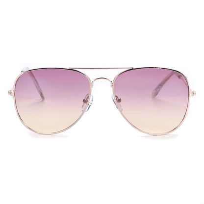 Unisex Double-Bridge Aviators with Pastel Ocean Tint Lenses with Slim Temples J0894-Ocean