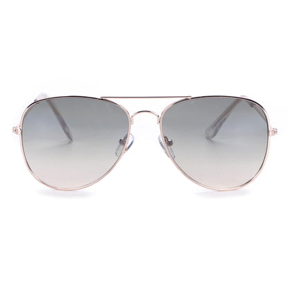 Unisex Double-Bridge Aviators with Pastel Ocean Tint Lenses with Slim Temples J0894-Ocean