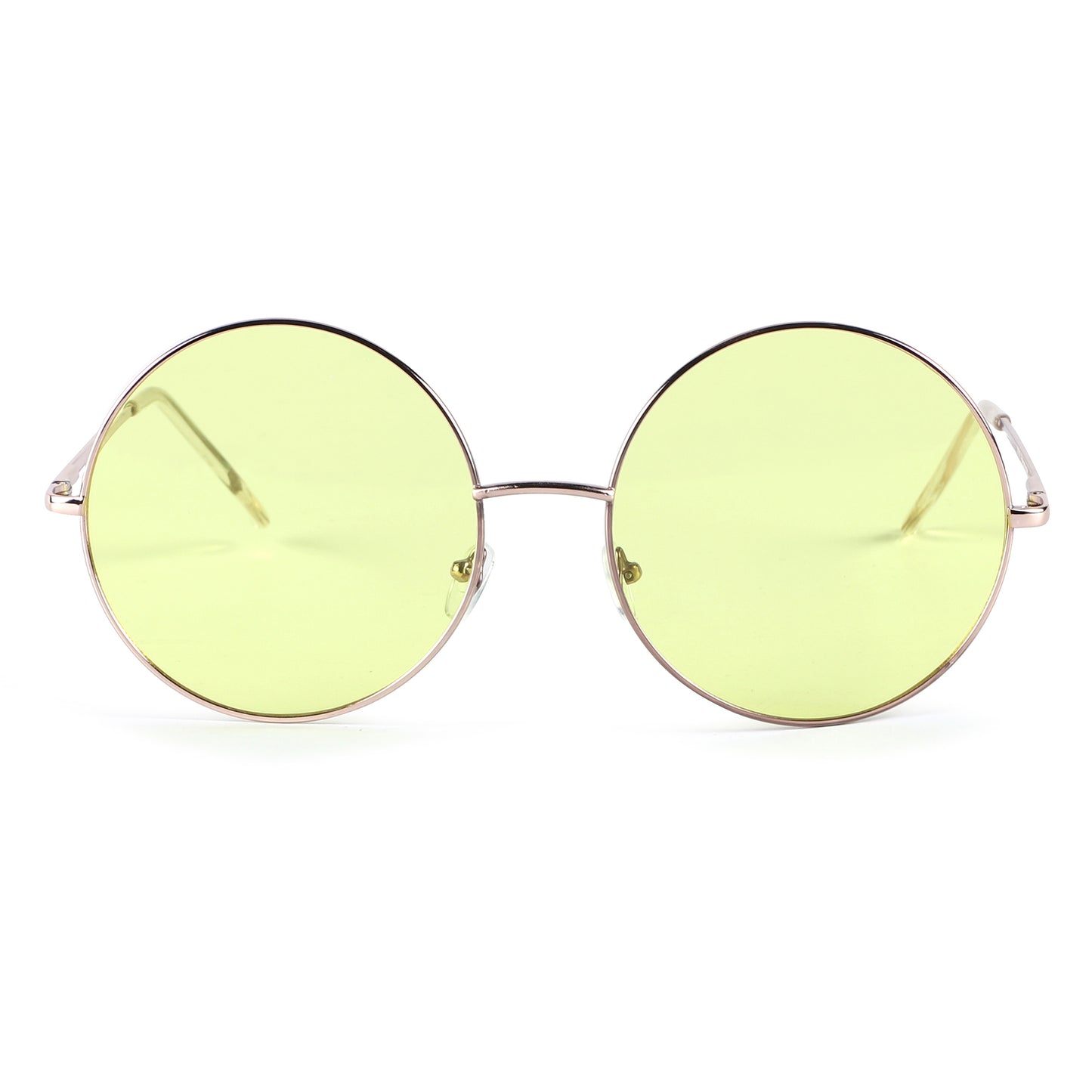 Oversized Round Metal Frame Sunglasses - Multiple Colors J10191