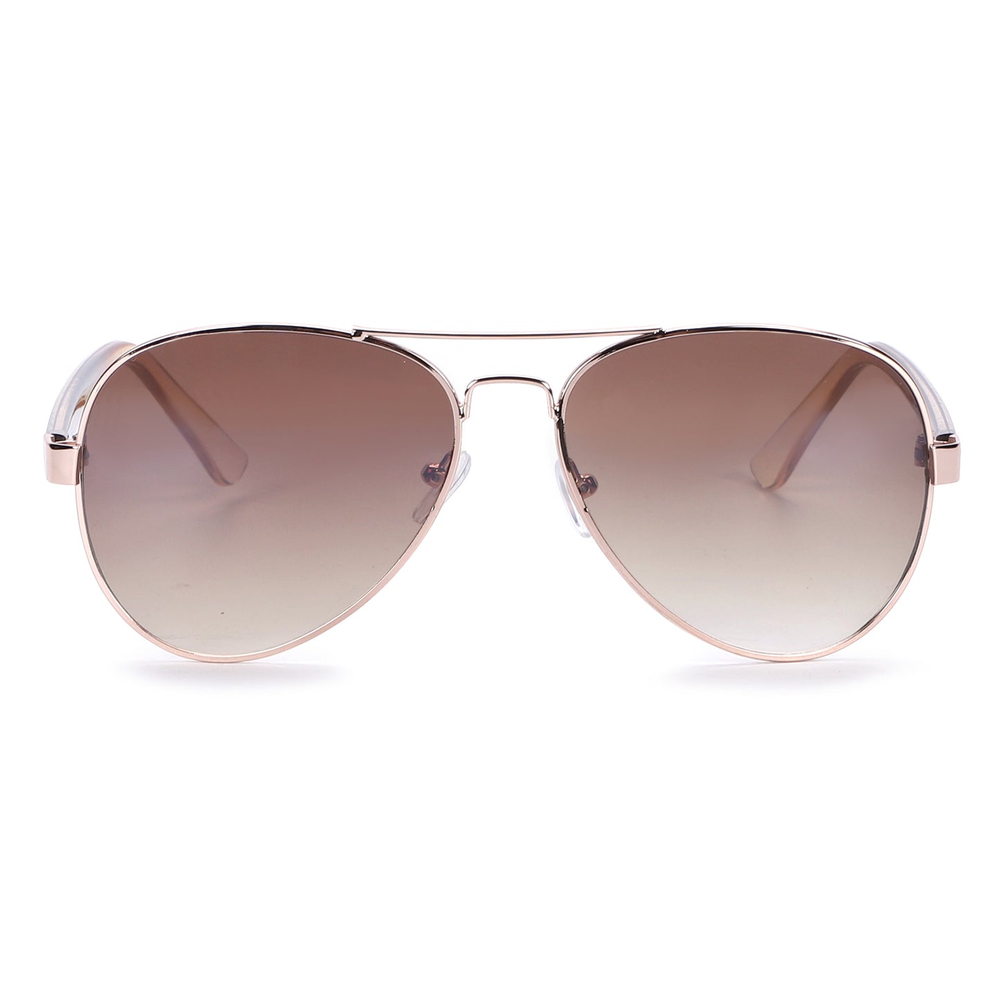 Fashion Aviators with Rose Gold Frame and Contrasting Two-Tone Slim Temples J1020