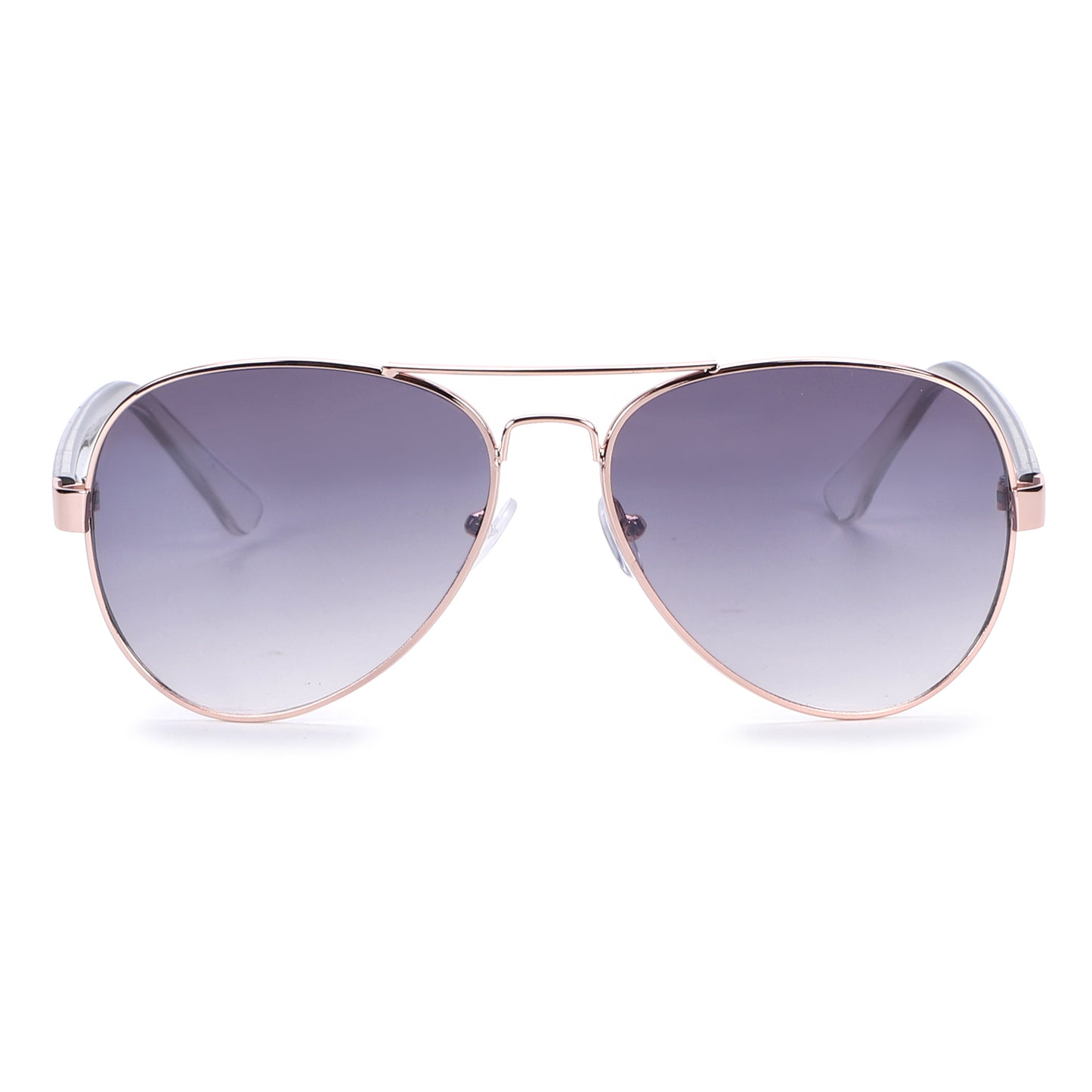 Fashion Aviators with Rose Gold Frame and Contrasting Two-Tone Slim Temples J1020
