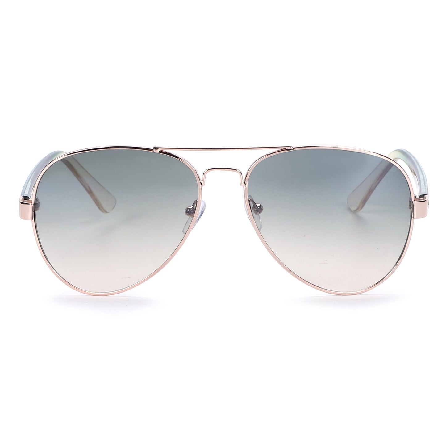 Fashion Aviators with Rose Gold Frame and Contrasting Two-Tone Slim Temples J1020