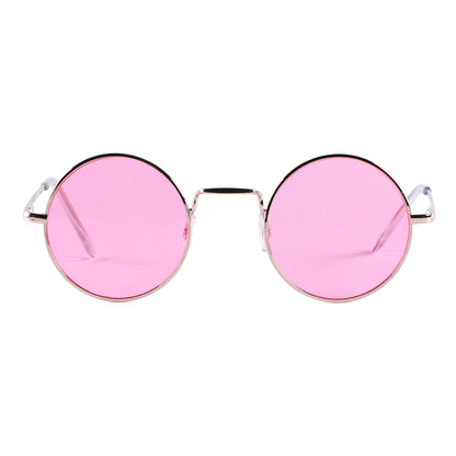 Retro Round Metal Sunglasses with Lightweight Frames J10508-Light