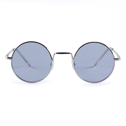Retro Round Metal Sunglasses with Lightweight Frames J10508-Light