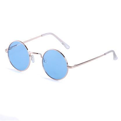 Retro Round Metal Sunglasses with Lightweight Frames J10508-Light
