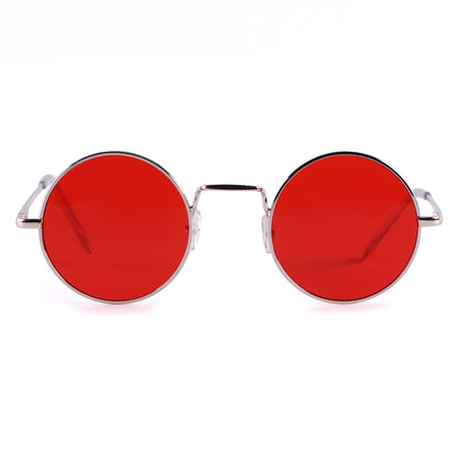 Retro Round Metal Sunglasses with Lightweight Frames J10508-Light