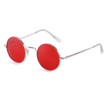 Retro Round Metal Sunglasses with Lightweight Frames J10508-Light