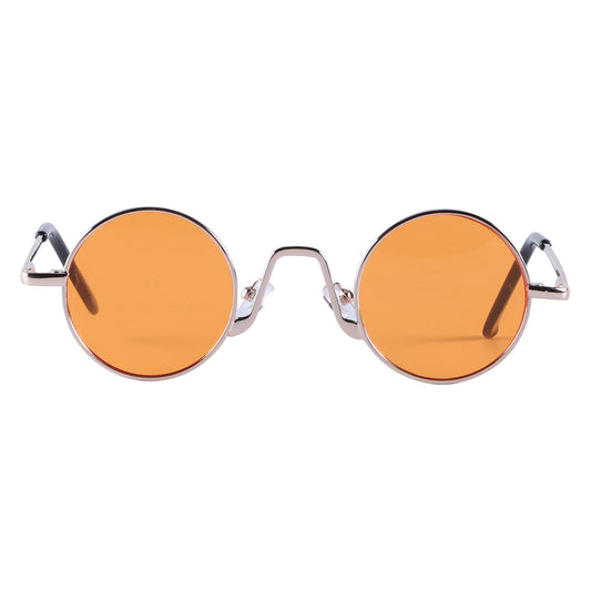 Vintage Circle Frame Sunglasses with Tinted Lenses J10622