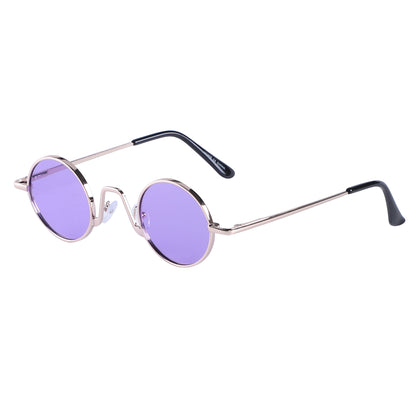 Vintage Circle Frame Sunglasses with Tinted Lenses J10622