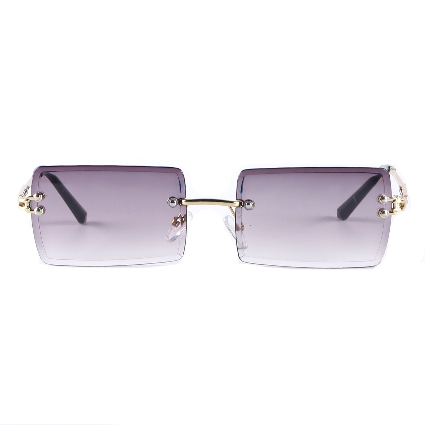 Fashion Metal Rimless Square Sunglasses with Gradient Lenses J10708
