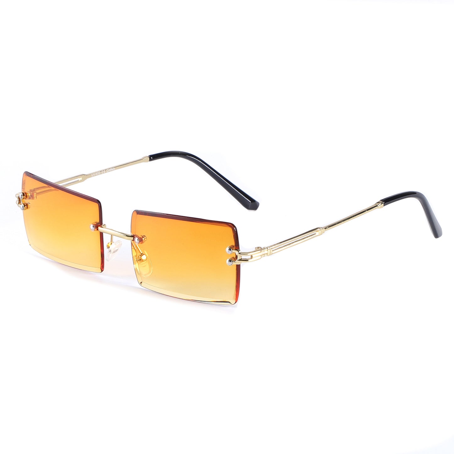 Fashion Metal Rimless Square Sunglasses with Gradient Lenses J10708