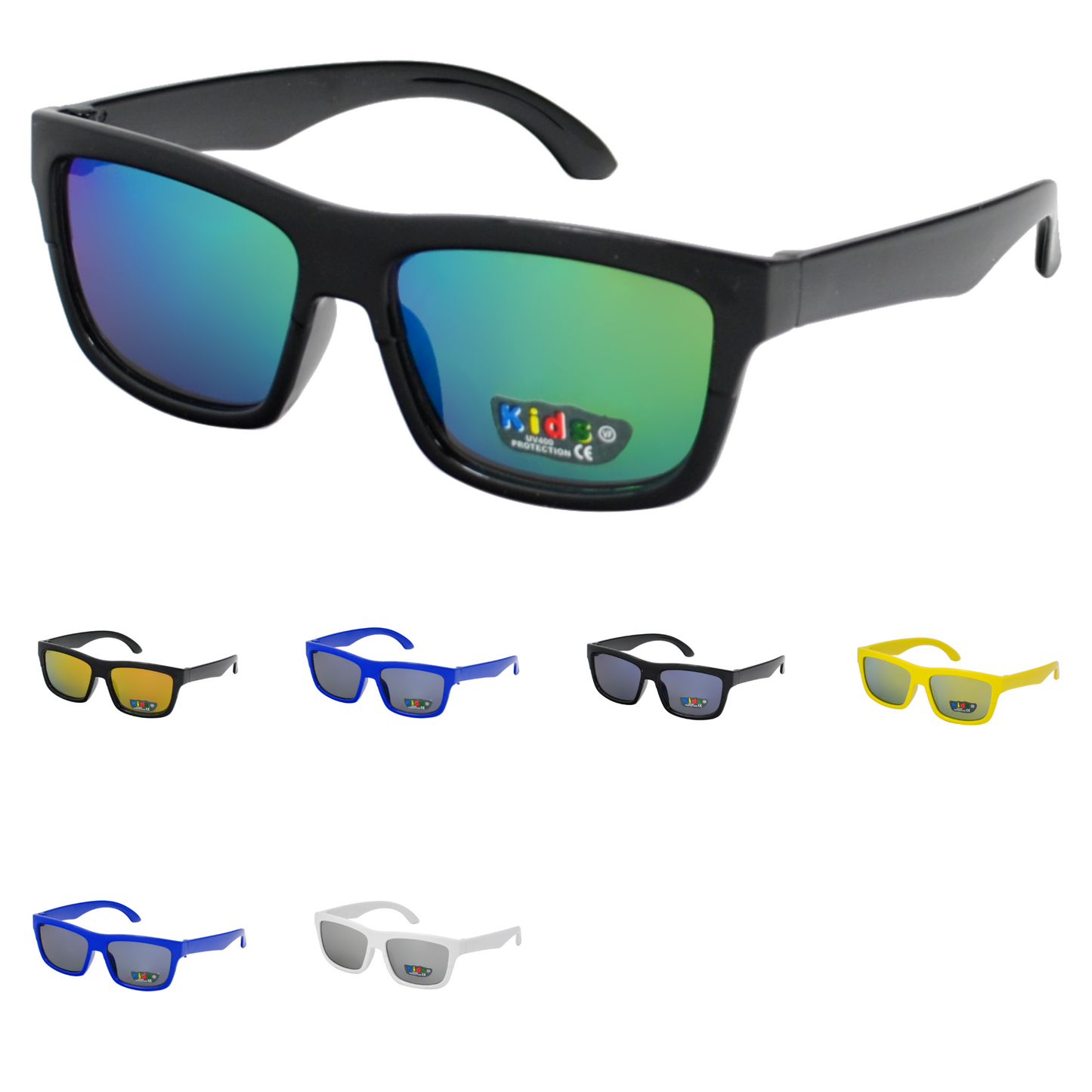Cool Kid Classics: Vibrant Mirror-Lens Sunglasses for Boys & Girls K074