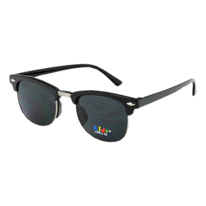Kids' Stylish Clubmaster Sunglasses with Semi-Rimless Frames K077