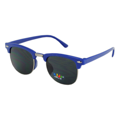 Kids' Stylish Clubmaster Sunglasses with Semi-Rimless Frames K077