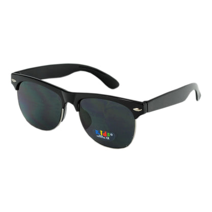 Kids Classic Half-Frame Sunglasses with Vibrant Mirrored Lenses K078