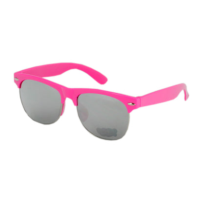 Kids Classic Half-Frame Sunglasses with Vibrant Mirrored Lenses K078