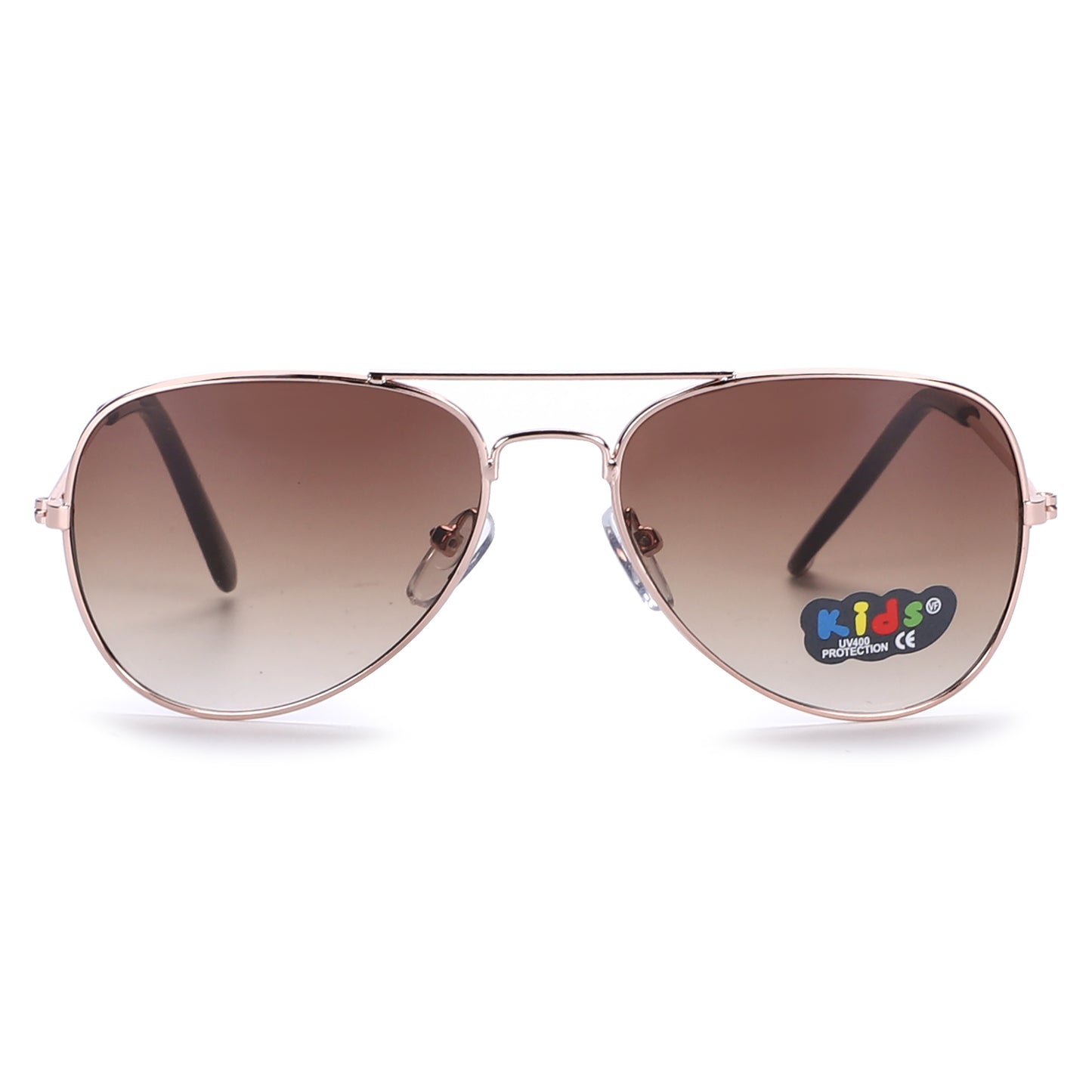 Kids Pilot Style Aviator Sunglasses: Sleek Metal Frames in Multiple Colors K10317