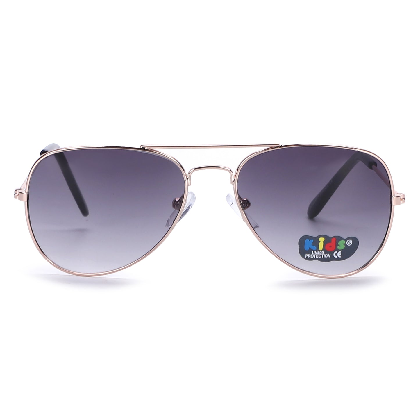 Kids Pilot Style Aviator Sunglasses: Sleek Metal Frames in Multiple Colors K10317