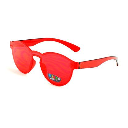 Kids' Rimless Translucent One-Piece Color Tinted Sunglasses K10319