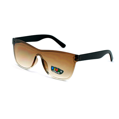 Kids Rimless Shield Sunglasses – UV400 Gradient Lens Oversized Sport Wrap Shades K10320