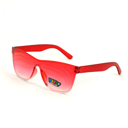 Kids Rimless Shield Sunglasses – UV400 Gradient Lens Oversized Sport Wrap Shades K10320