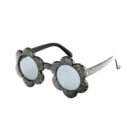 Kids' Flower Shaped Glitter Sunglasses with UV400 Protection K10374