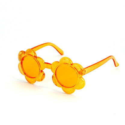 Kids' Flower Shaped Glitter Sunglasses with UV400 Protection K10374