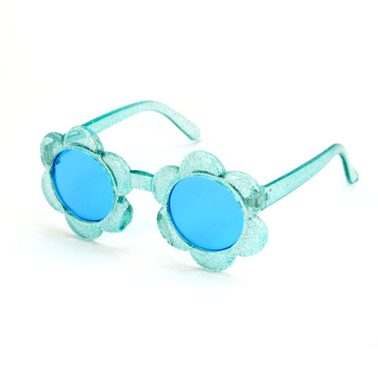 Kids' Flower Shaped Glitter Sunglasses with UV400 Protection K10374