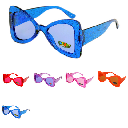 Kids' Oversized Glitter Butterfly Sunglasses with UV400 Protection K10435