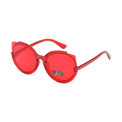 Kids’ Retro Translucent Cat-Eye Sunglasses with UV400 Protection and 4 Color Pack K10437