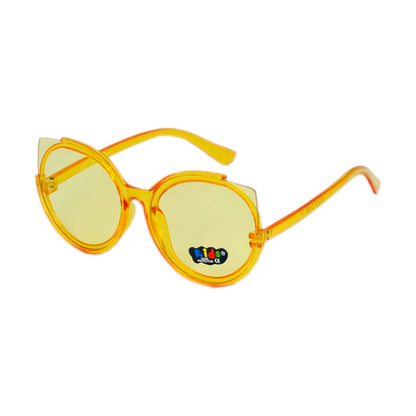 Kids’ Retro Translucent Cat-Eye Sunglasses with UV400 Protection and 4 Color Pack K10437