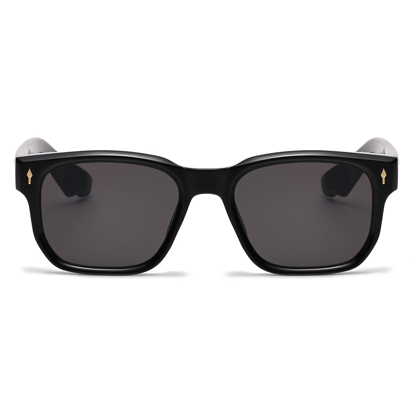 Premuim Square Frame Wayfarer Sunglasses with Gold Accents P11033