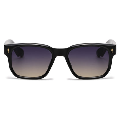 Premuim Square Frame Wayfarer Sunglasses with Gold Accents P11033