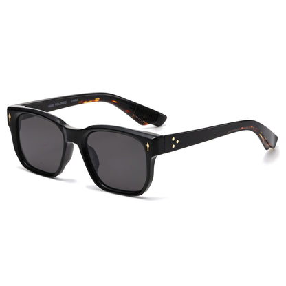 Premuim Square Frame Wayfarer Sunglasses with Gold Accents P11033