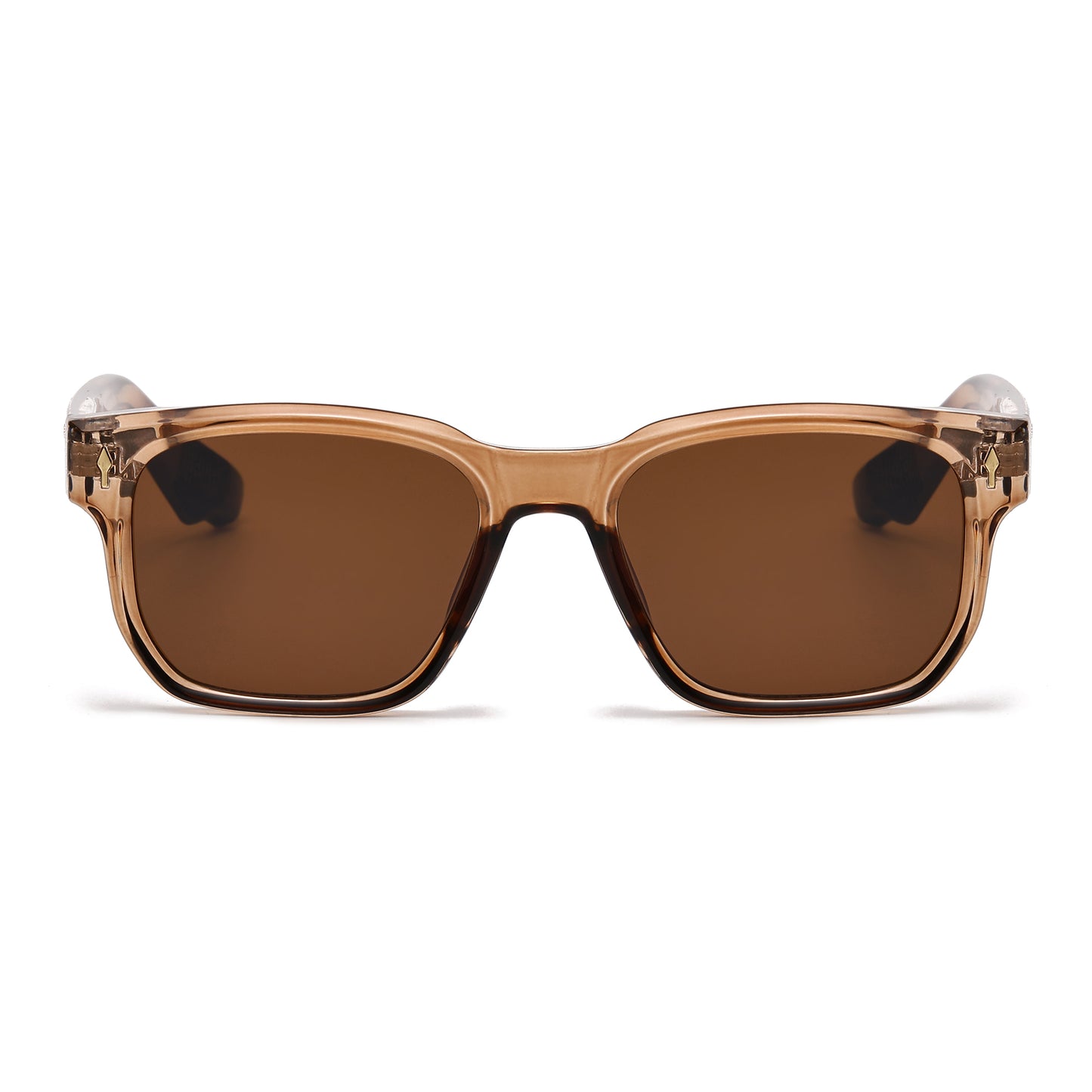 Premuim Square Frame Wayfarer Sunglasses with Gold Accents P11033