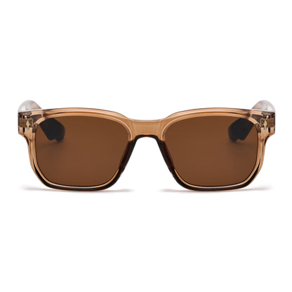 Premuim Square Frame Wayfarer Sunglasses with Gold Accents P11033