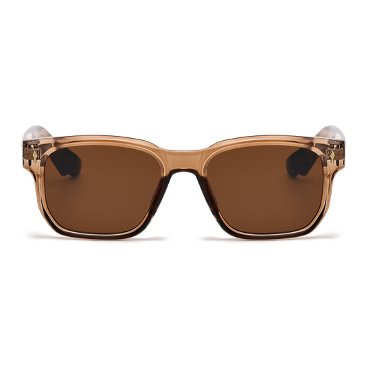 Premuim Square Frame Wayfarer Sunglasses with Gold Accents P11033