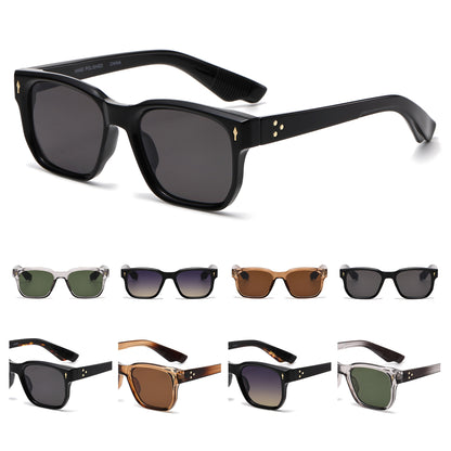 Premuim Square Frame Wayfarer Sunglasses with Gold Accents P11033