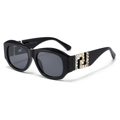 Vintage Retro Rectangular Rhinestone Sunglasses P11125