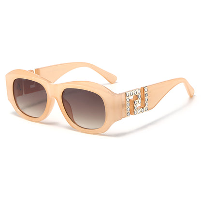 Vintage Retro Rectangular Rhinestone Sunglasses P11125