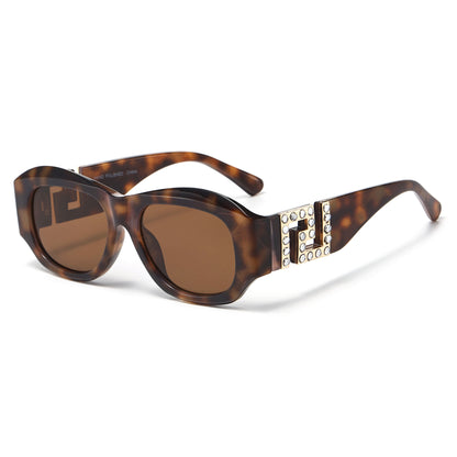 Vintage Retro Rectangular Rhinestone Sunglasses P11125