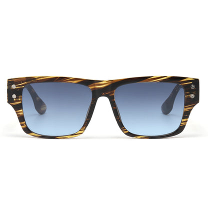 Luxury Square Sunglasses with with Architectural Hollow Temples P11126