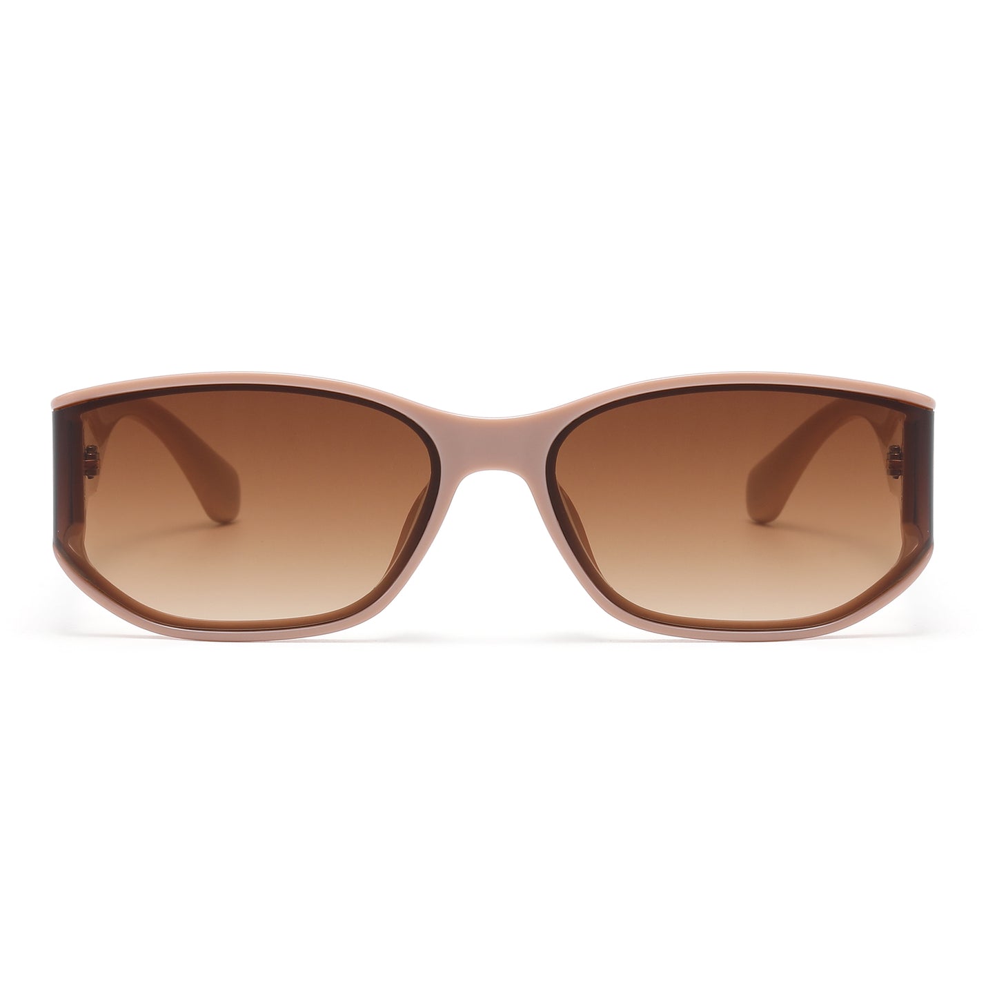 Unisex Rectangular Sunglasses with Gold Hinge Detail P11136