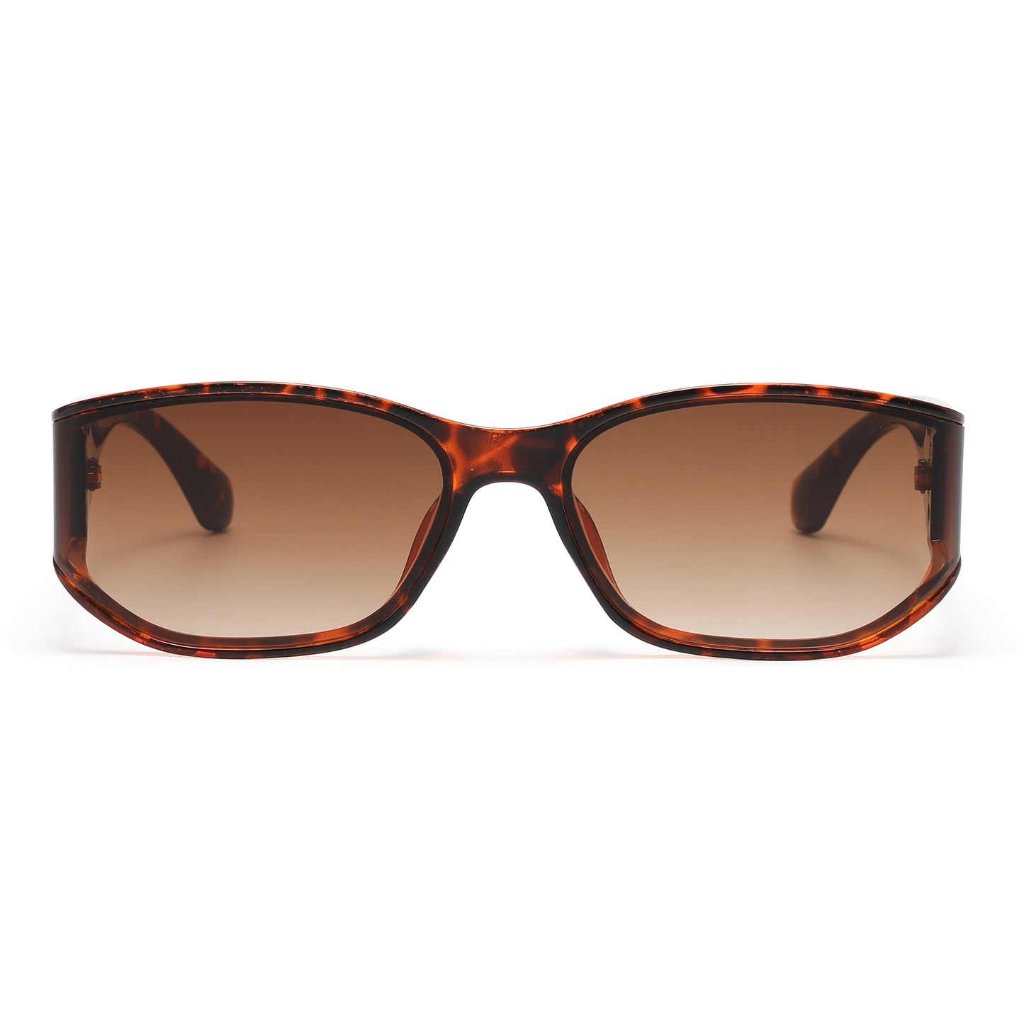 Unisex Rectangular Sunglasses with Gold Hinge Detail P11136