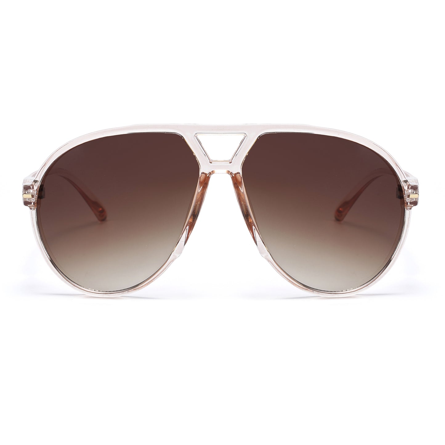 Oversized Retro Flat-Top Aviator Sunglasses P11150