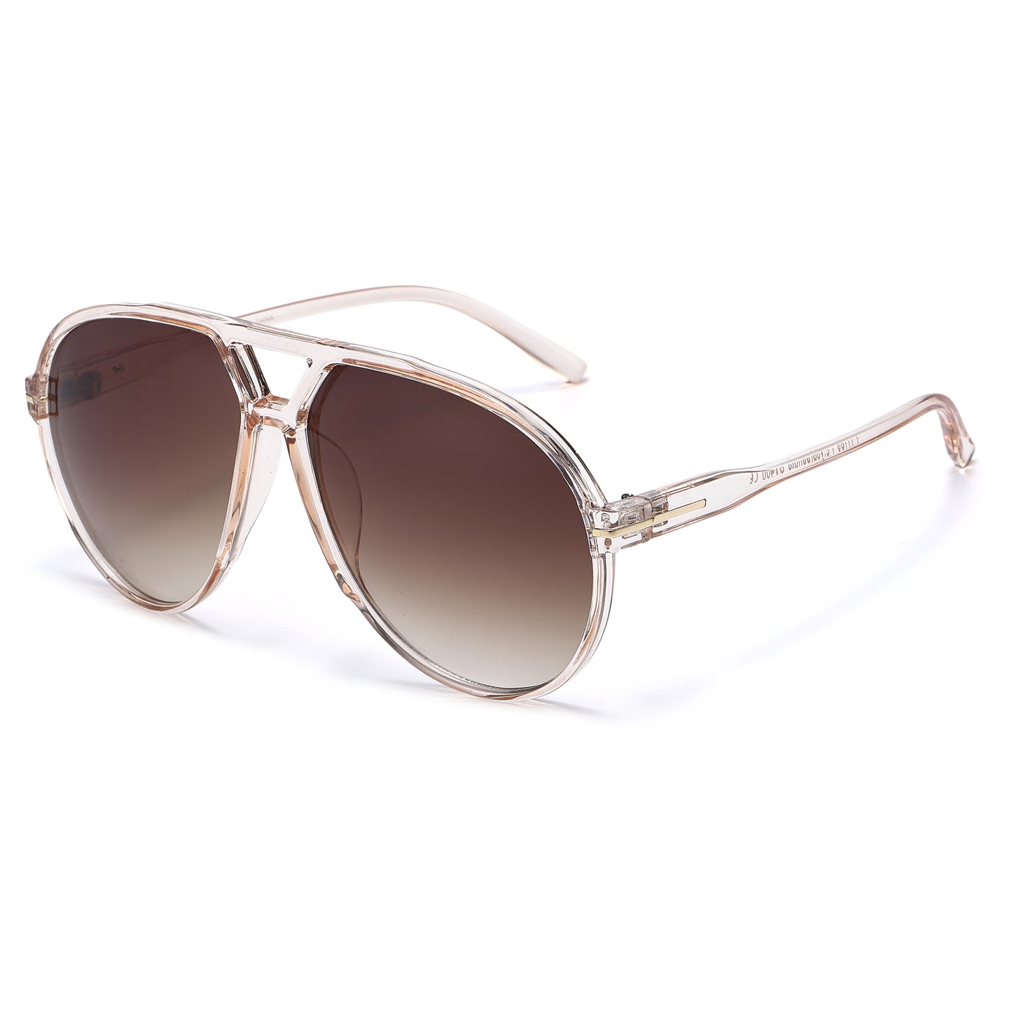 Oversized Retro Flat-Top Aviator Sunglasses P11150