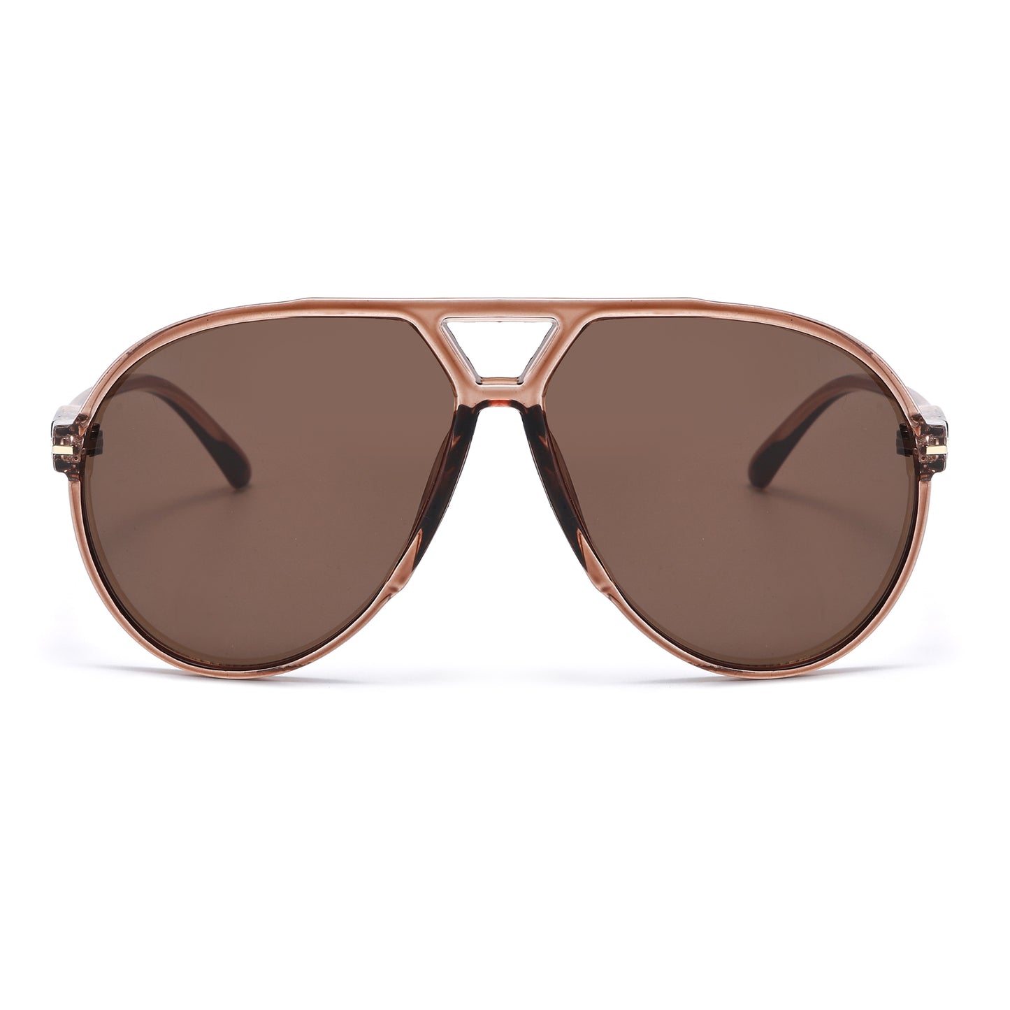 Oversized Retro Flat-Top Aviator Sunglasses P11150