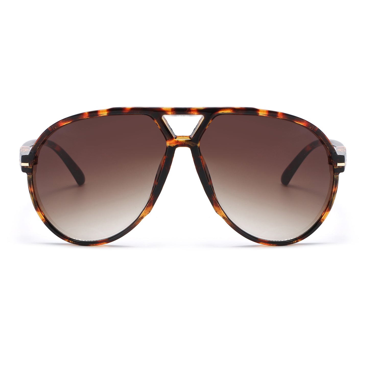 Oversized Retro Flat-Top Aviator Sunglasses P11150