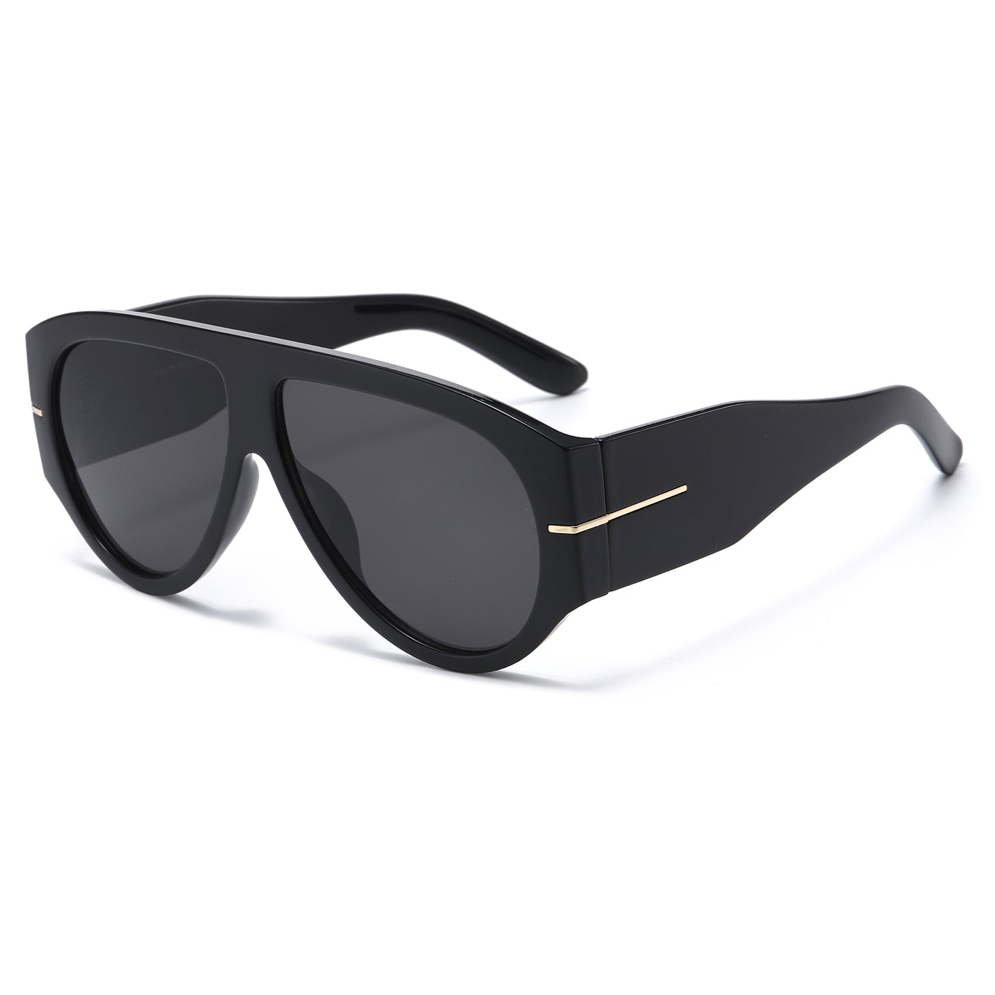 Unisex Oversized Flat Top Shield Sunglasses P11151