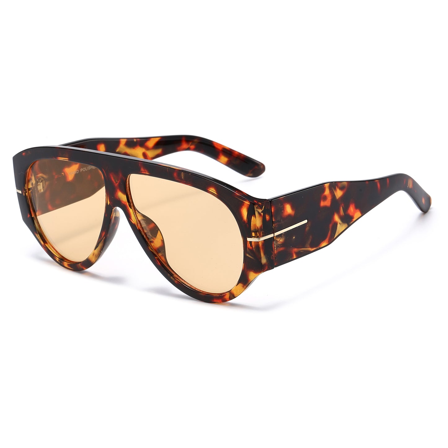 Unisex Oversized Flat Top Shield Sunglasses P11151